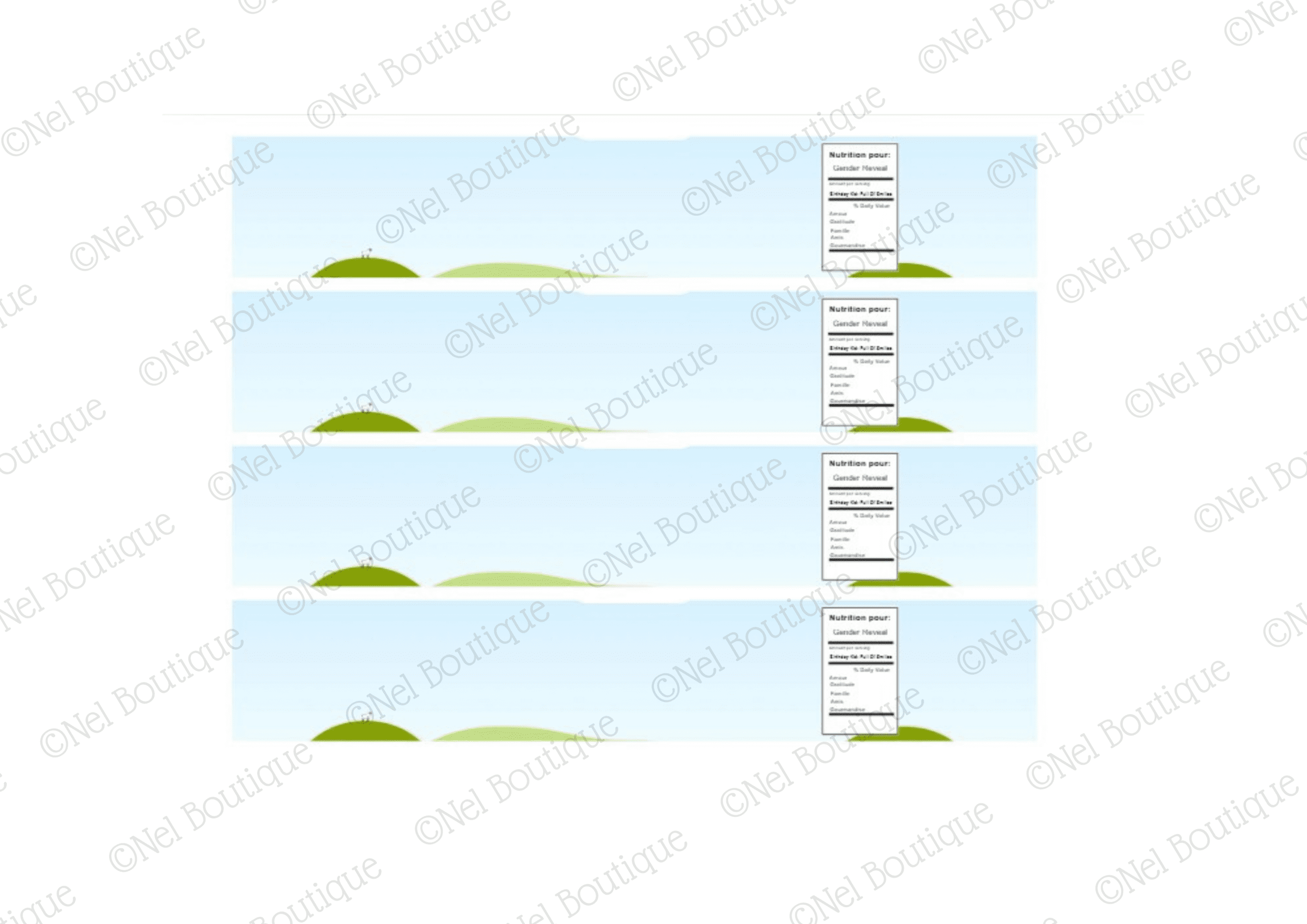 Template étiquette bouteille