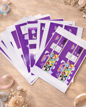 Kit papeterie gourmandises personnalisées sur mesure format papier