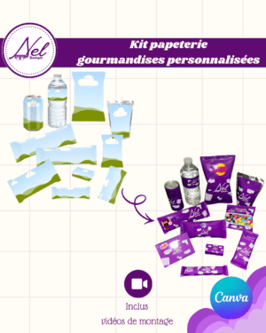 Kit papeterie gourmandises personnalisées