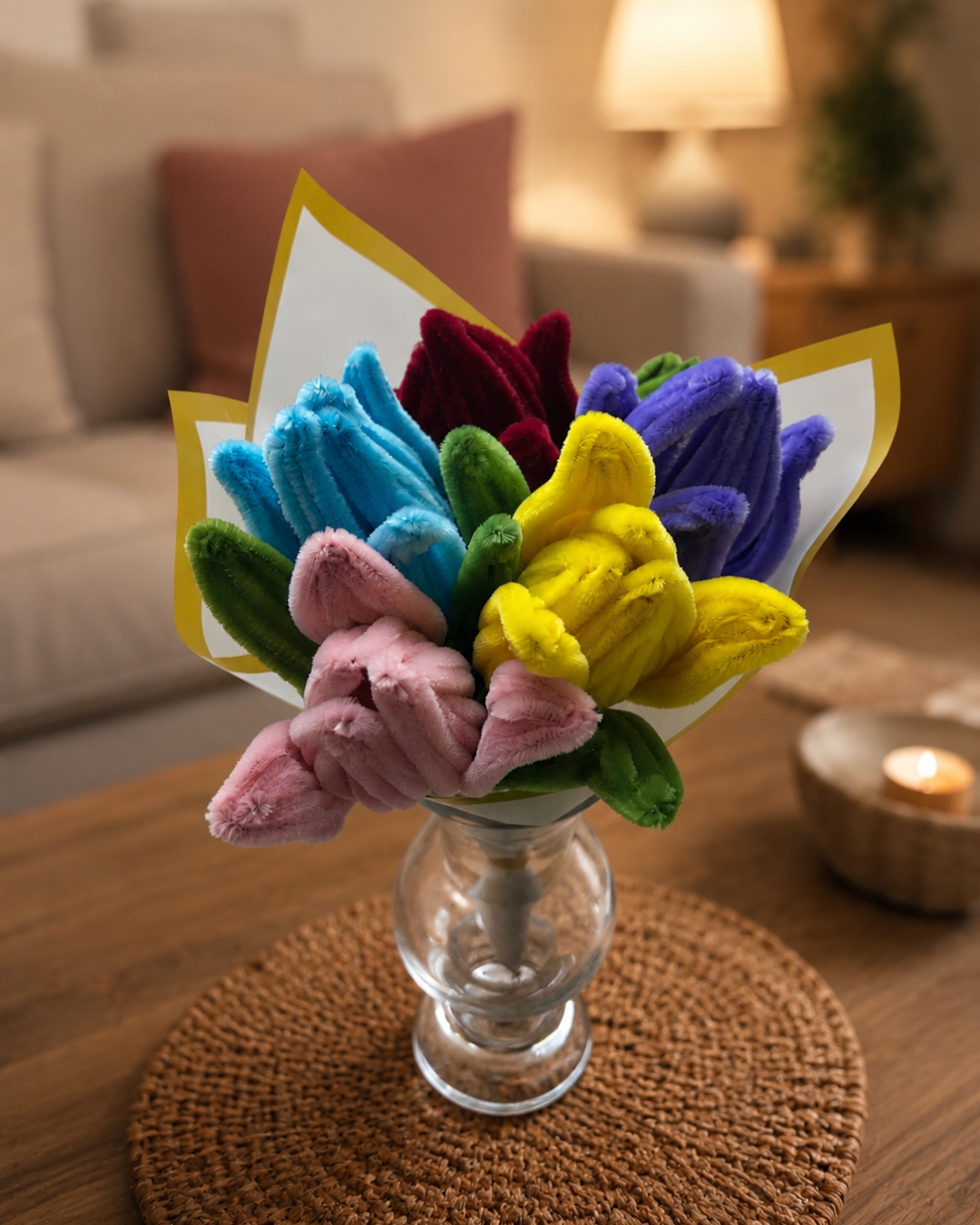 Bouquets éternels fil chenille